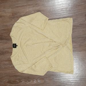 (XL) W5 Anthropologie ¾ Sleeve Striped Lightweight Top Beach Made in the U.S.A.